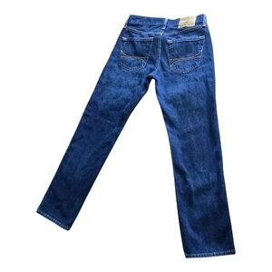Hollister Button Fly Jeans W28 L30 Dark Wash Straight Leg Stretch Denim Y2K